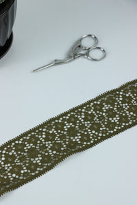 Olive 2" Wide Stretch Lace