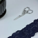 Load image into Gallery viewer, Navy 2.25&quot; Wide Stretch Lace
