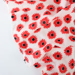 Load image into Gallery viewer, Red Daisies on Ivory Cotton Lawn

