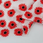 Load image into Gallery viewer, Red Daisies on Ivory Cotton Lawn

