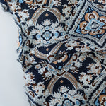 Load image into Gallery viewer, Navy Stained Glass Cotton Lawn

