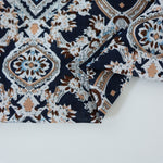 Load image into Gallery viewer, Navy Stained Glass Cotton Lawn
