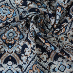 Load image into Gallery viewer, Navy Stained Glass Cotton Lawn
