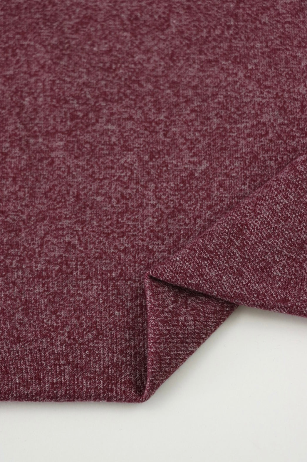 Wine Ribbed Knit Texture Marled Wine Tri-Blend Jersey & Rib Knit | Surge Fabric Shop