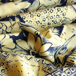 Load image into Gallery viewer, 2YD 30IN Stamped on Yellow Cotton Blend Woven | Kayla's Destash
