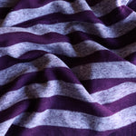 Load image into Gallery viewer, 2YD 4IN Purple Striped Sweater Knit | Kayla's Destash
