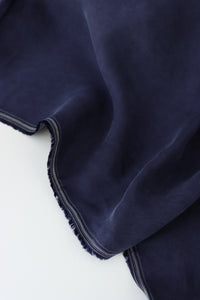 Navy Sicily Sandwashed Cupro Viscose