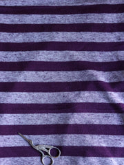 Load image into Gallery viewer, 2YD 4IN Purple Striped Sweater Knit | Kayla's Destash
