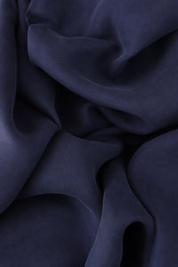 Navy Sicily Sandwashed Cupro Viscose