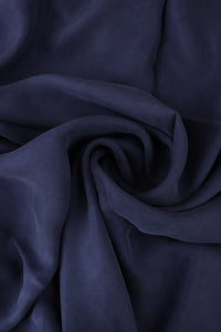 Navy Sicily Sandwashed Cupro Viscose