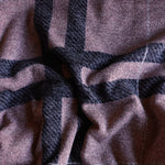 Load image into Gallery viewer, 2YD 2IN Mauve &amp; Navy Large Scale Plaid Sweater Knit | Kayla's Destash
