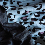 Load image into Gallery viewer, 1YD 28IN Blue Leopard French Terry | Kayla's Destash
