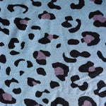 Load image into Gallery viewer, 1YD 28IN Blue Leopard French Terry | Kayla's Destash
