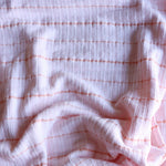 Load image into Gallery viewer, 2YD 24IN Pink &amp; Peach Stripe Lightweight Rib Knit | Kayla's Destash
