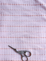 Load image into Gallery viewer, 2YD 24IN Pink &amp; Peach Stripe Lightweight Rib Knit | Kayla's Destash