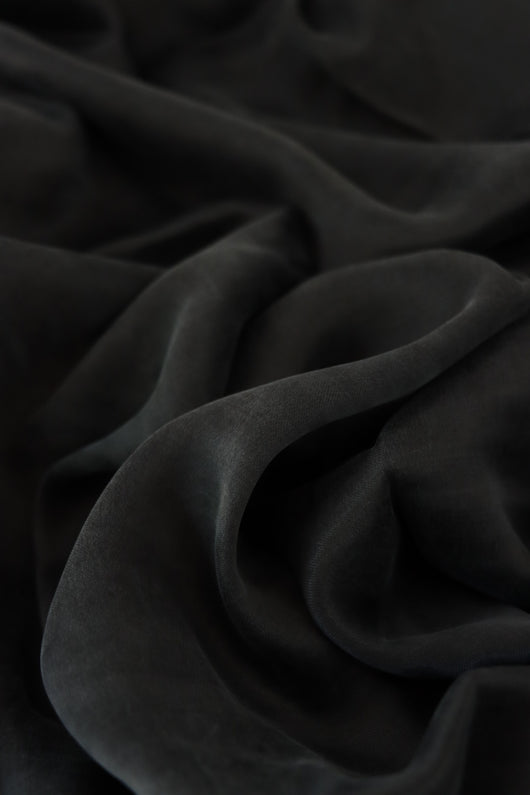 Black Cairo Sandwashed Lyocell Viscose