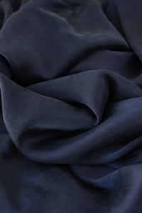 Navy Cairo Sandwashed Lyocell Viscose