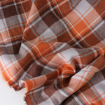 Load image into Gallery viewer, Brown &amp; Orange Plaid Flannel
