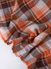 Load image into Gallery viewer, Brown &amp; Orange Plaid Flannel