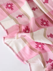 Load image into Gallery viewer, Pink Aztec Plaid Flannel