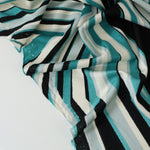 Load image into Gallery viewer, Teal Geometric 100% Silk Jersey
