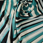 Load image into Gallery viewer, Teal Geometric 100% Silk Jersey
