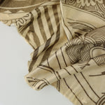 Load image into Gallery viewer, Beige &amp; Brown Glitter Floral 100% Silk Jersey
