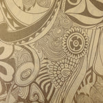 Load image into Gallery viewer, Beige &amp; Brown Glitter Floral 100% Silk Jersey
