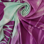 Load image into Gallery viewer, Aqua &amp; Magenta Ombre Roses 100% Silk Jersey
