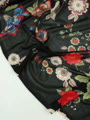 Load image into Gallery viewer, Everly Floral on Black Stretch Mesh
