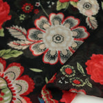 Load image into Gallery viewer, Everly Floral on Black Stretch Mesh
