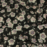 Load image into Gallery viewer, Val Floral on Black Stretch Mesh
