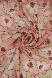 Remi Floral (Pink) Stretch Mesh