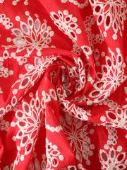 Load image into Gallery viewer, 1YD 17IN REMNANT; Red Sanibel 100% Cotton Broderie Anglaise
