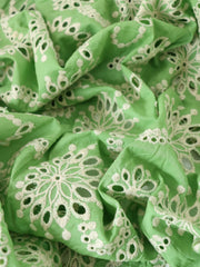 Load image into Gallery viewer, Mantis Green Sanibel 100% Cotton Broderie Anglaise