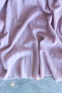 1YD PRECUT; Misty Lilac Cayambe Rib Knit