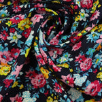 Load image into Gallery viewer, Flower Bed on Navy Rayon Challis
