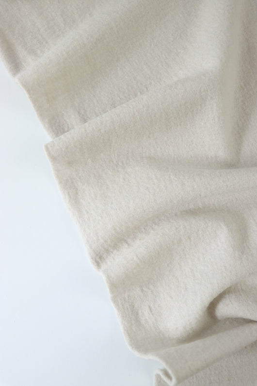 Eggshell Bellevue Brushed Wool Knit | By The Half Yard