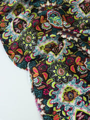 Load image into Gallery viewer, Citrus &amp; Teal Kaleidoscope Rayon Challis