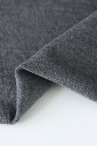 Heathered Medium Gray Bellevue Brushed Wool Knit | By The Half Yard