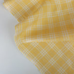 Load image into Gallery viewer, Yellow Plaid W/ Lurex 100% Linen
