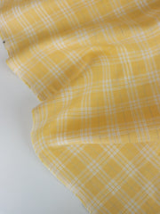 Load image into Gallery viewer, Yellow Plaid W/ Lurex 100% Linen
