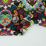 Load image into Gallery viewer, Citrus &amp; Teal Kaleidoscope Rayon Challis
