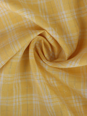 Load image into Gallery viewer, Yellow Plaid W/ Lurex 100% Linen