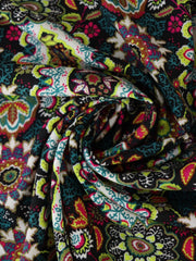 Load image into Gallery viewer, Citrus &amp; Teal Kaleidoscope Rayon Challis