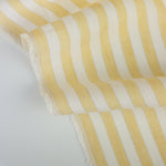 Load image into Gallery viewer, Yellow &amp; Ivory 3/8" Stripe W/ Lurex 100% Linen
