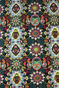 Citrus & Teal Kaleidoscope Rayon Challis