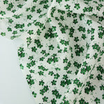 Load image into Gallery viewer, Green Cloverfield on Ivory Rayon Challis
