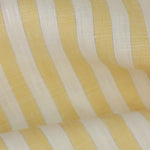 Load image into Gallery viewer, Yellow &amp; Ivory 3/8" Stripe W/ Lurex 100% Linen
