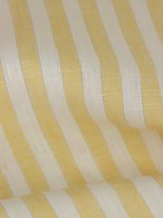 Load image into Gallery viewer, Yellow &amp; Ivory 3/8" Stripe W/ Lurex 100% Linen